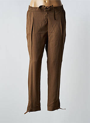 Pantalon slim talie elastică mărime normală verde ELORA femeie