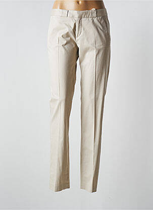 Pantalon chino țesătură poplin mărime normală bej QUIET femeie