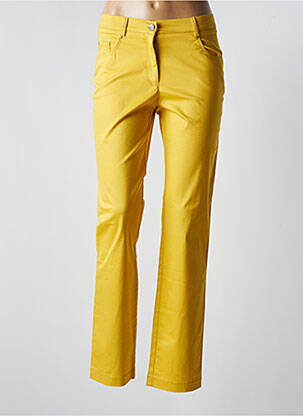 Pantalon drept elasticitate mărime normală galben O.K.S femeie