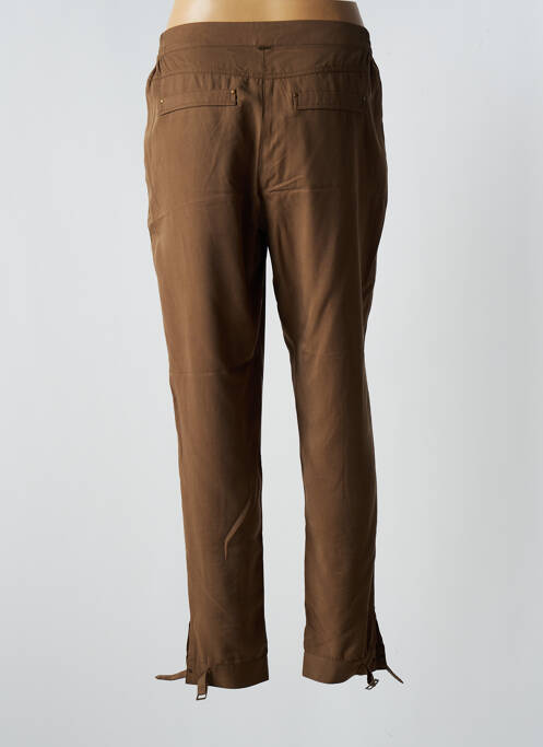 Pantalon slim talie elastică mărime normală verde ELORA femme