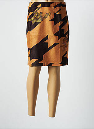 Fustă midi maro PLATINE COLLECTION femeie