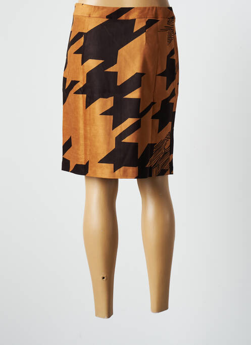 Fustă midi maro PLATINE COLLECTION femeie