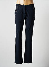 Pantalon chino închidere cu fermoar sub clapetă cu nasturi talie înaltă negru PLATINE COLLECTION femme