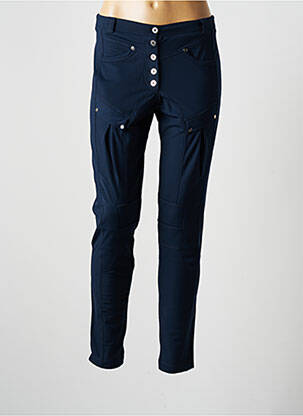 Pantalon slim talie înaltă talie înaltă albastru PLATINE COLLECTION femeie