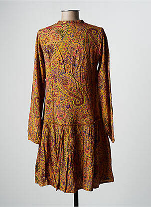 Rochie midi mâneci lungi mâneci lungi galben AGATHE & LOUISE femeie