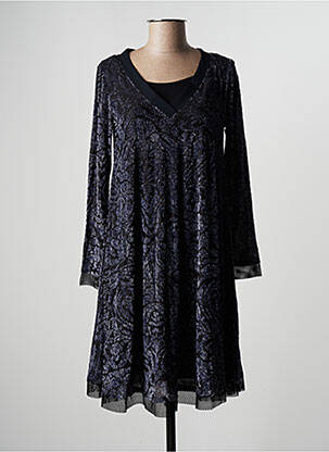 Rochie scurtă croială evazată mâneci lungi negru 3322 femme