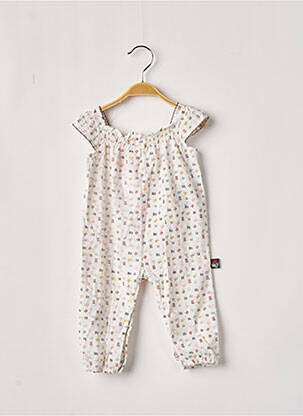 Salopetă-pantalon alb BOBOLI fată