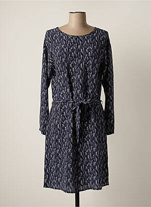 Rochie midi croială fluidă mâneci lungi albastru HARTFORD femeie