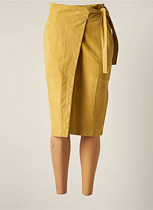 Fustă midi galben BA&SH femeie