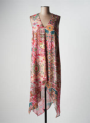 Rochie midi imprimeu floral fără mâneci roz LPB LES PETITES BOMBES  femeie