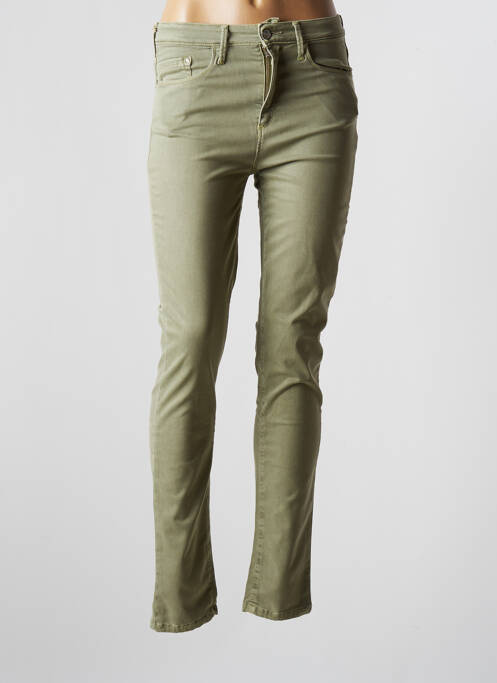 Pantalon slim verde DESGASTE femeie
