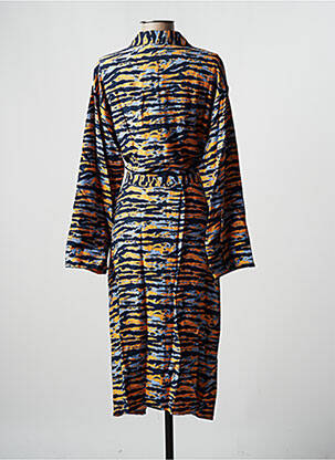 Rochie midi imprimeu fantezie mâneci lungi albastru VILA femeie