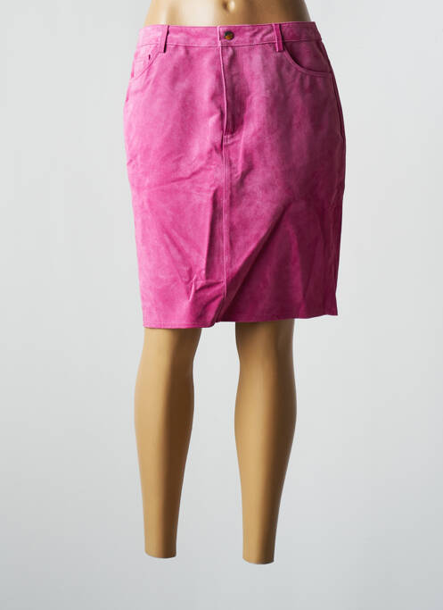 Fustă midi roz VILA femeie