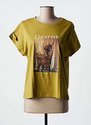 Tricou / top maternitate guler rotund verde TIFFOSI femeie