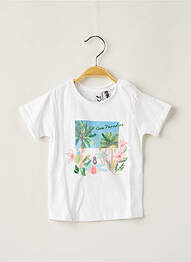 Tricou elasticitate mâneci scurte alb 3 POMMES fille