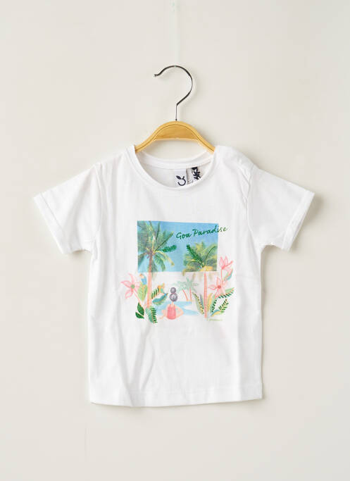 Tricou alb 3 POMMES fată