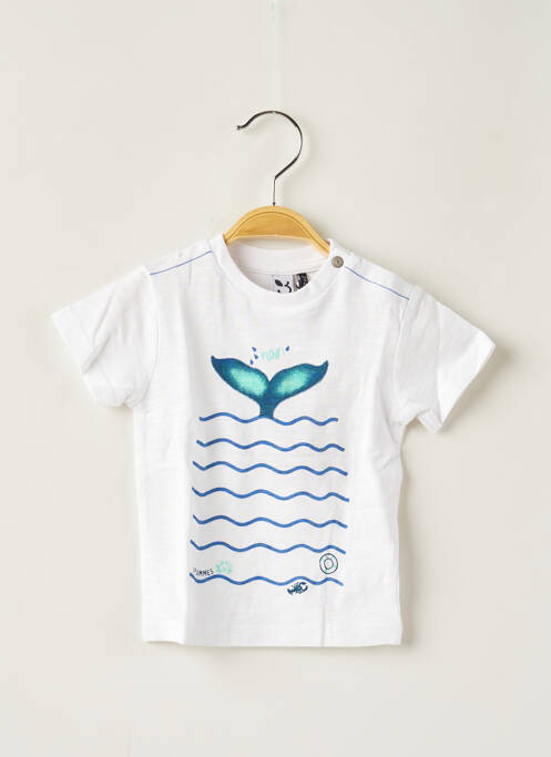 Tricou alb 3 POMMES băiat