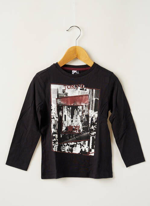 Tricou negru 3 POMMES băiat