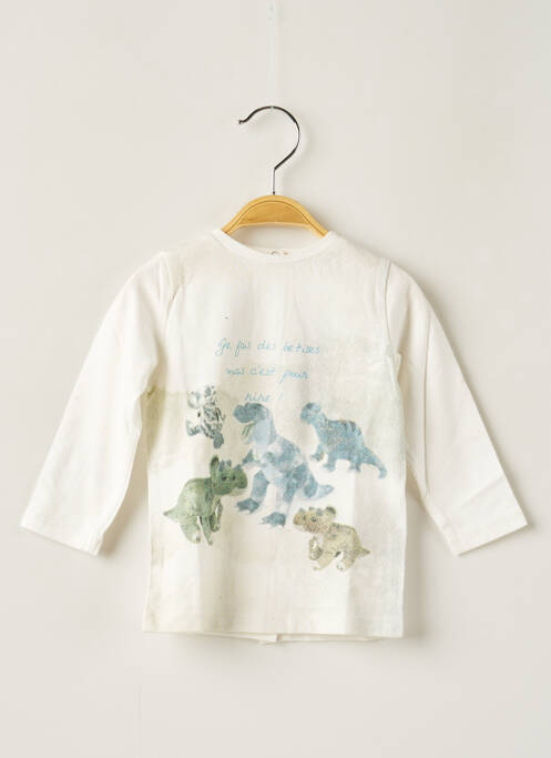 Tricou alb 3 POMMES băiat