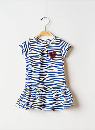 Rochie midi mâneci scurte mâneci scurte albastru 3 POMMES fată