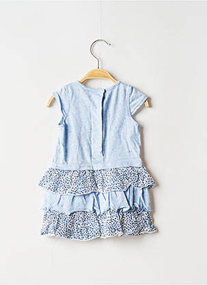 Rochie midi închidere presată mâneci lungi albastru 3 POMMES fată
