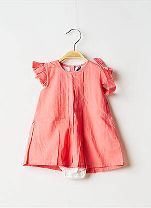 Rochie midi mâneci scurte mâneci scurte roz 3 POMMES fată