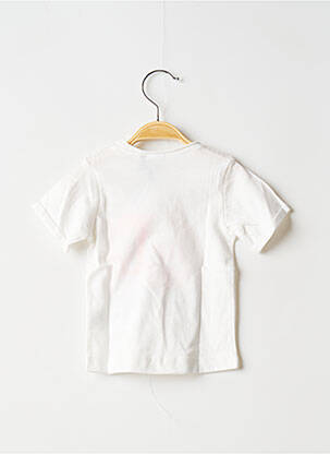 Tricou croială dreaptă mâneci scurte alb 3 POMMES fată
