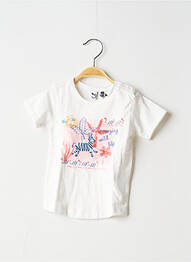 Tricou croială dreaptă mâneci scurte alb 3 POMMES fată