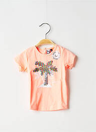 Tricou croială dreaptă mâneci scurte portocaliu 3 POMMES fată