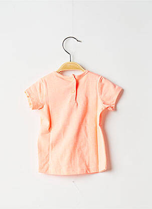 Tricou croială dreaptă mâneci scurte portocalie 3 POMMES fată