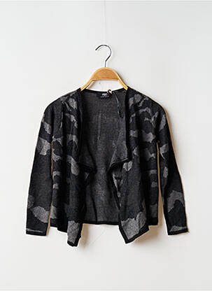 Vestă cu mâneci lungi negru LE TEMPS DES CERISES fată