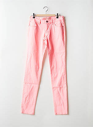 Pantalon slim elasticitate roz TEDDY SMITH fată