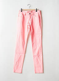 Pantalon slim elasticitate roz TEDDY SMITH fată