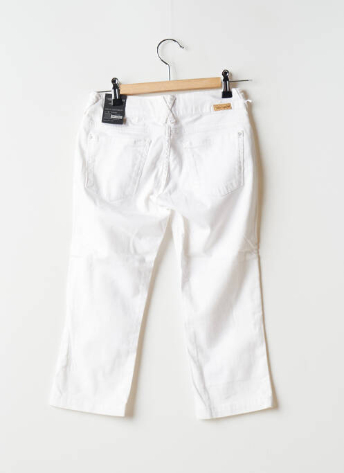 Pantalon trei sferturi țesătură poplin mărime reglabilă alb TEDDY SMITH fille