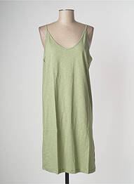 Rochie midi guler rotund bretele subțiri verde LAZY & COSY femeie