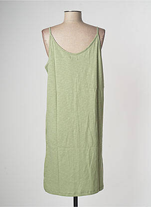 Rochie midi guler rotund bretele subțiri verde LAZY & COSY femeie