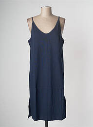 Rochie midi guler rotund bretele subțiri albastru LAZY & COSY femeie