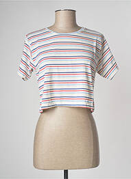 Tricou croială dreaptă mâneci scurte bej LAZY & COSY femme