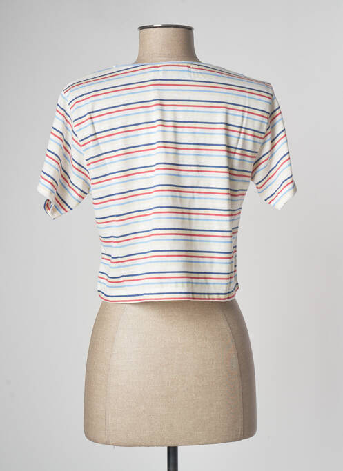 Tricou croială dreaptă mâneci scurte bej LAZY & COSY femme