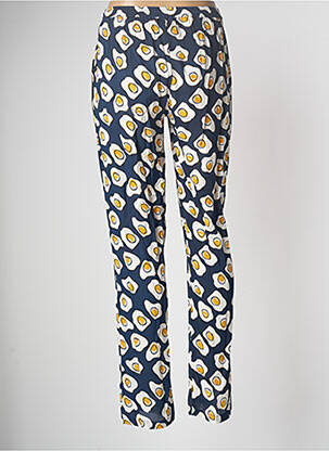 Pantalon drept buzunare albastru MD'M femeie