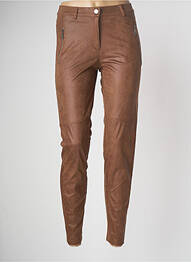 Pantalon slim talie elastică mărime normală maro LE COMTE femeie
