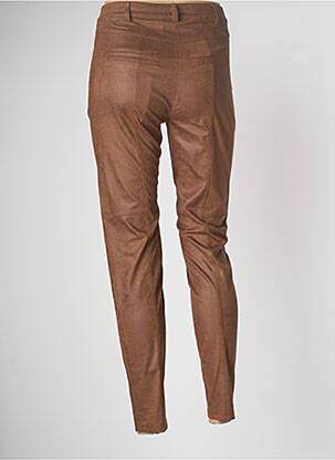 Pantalon slim talie elastică mărime normală maro LE COMTE femeie