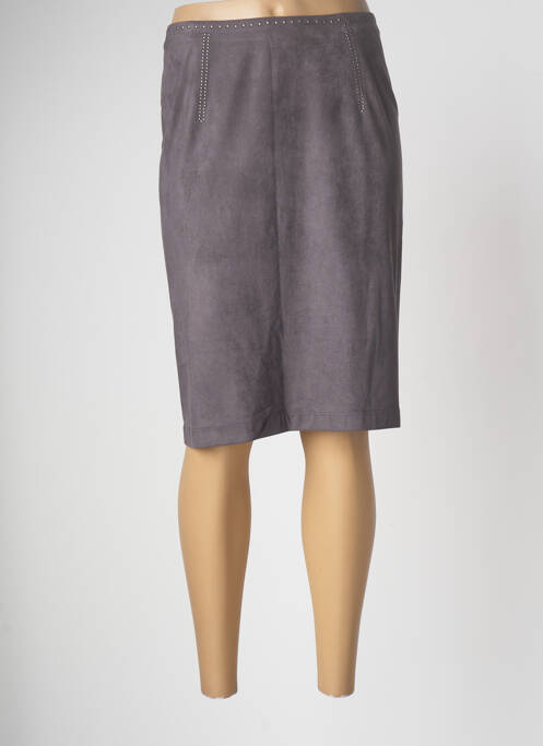 Fustă midi gri EVA KAYAN femeie