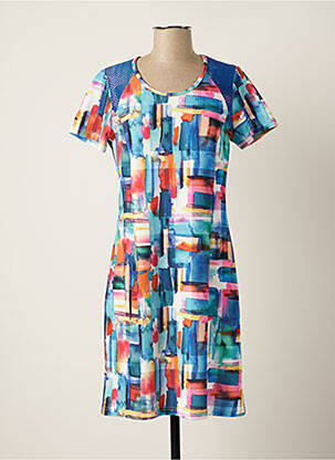 Rochie midi mâneci scurte mâneci scurte albastru FRANCE RIVOIRE femeie