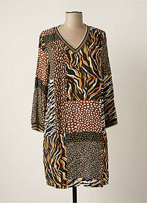 Rochie scurtă maro SIGNE NATURE femeie