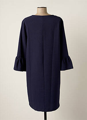 Rochie midi mâneci 3/4 mâneci 3/4 albastru IMITZ femeie