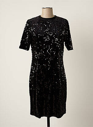 Rochie scurtă mâneci scurte mâneci scurte negru ESQUALO femeie