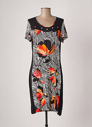 Rochie midi mâneci scurte mâneci scurte negru FRANCE RIVOIRE femeie