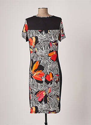 Rochie midi mâneci scurte mâneci scurte negru FRANCE RIVOIRE femeie