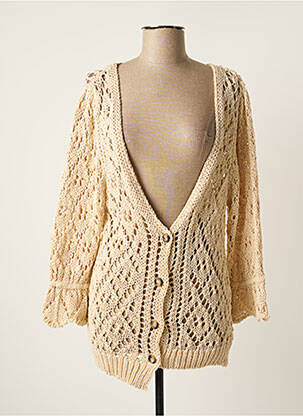 Vestă cu mâneci lungi bej MD'M femeie